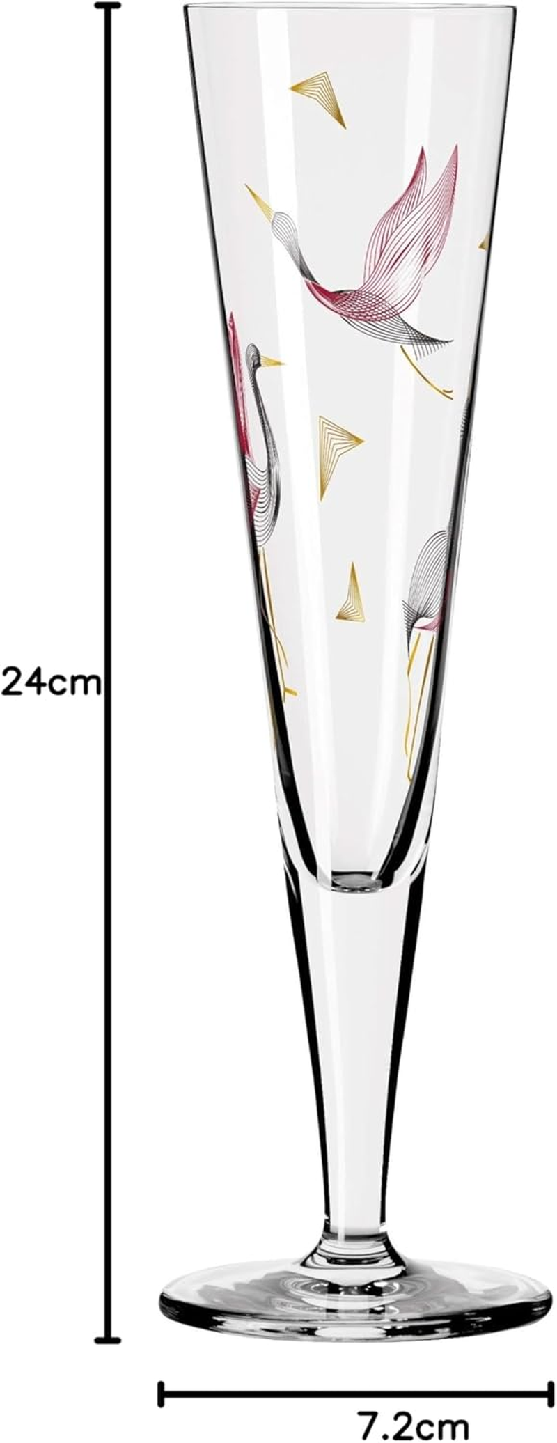 RITZENHOFF 1071015 Goldnacht #15 Champagne Glass, 205 Ml, Multi-Coloured