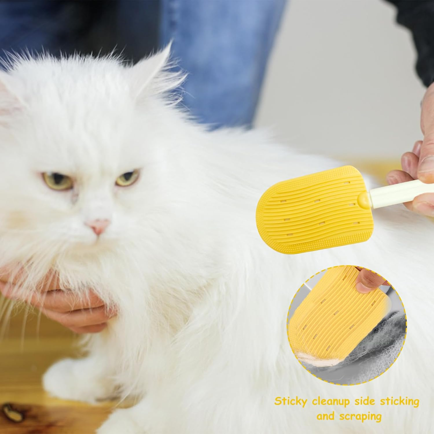 GAROMIA Cat Care Set 3 Pieces Pet Hair Remover Lint Shaver Pet Hair Remover Cat Hair Remover Cat Tongue Comb Clothes Brush Hair Comb Floating Hair for Animal Hair Knitted Carpet image number 4