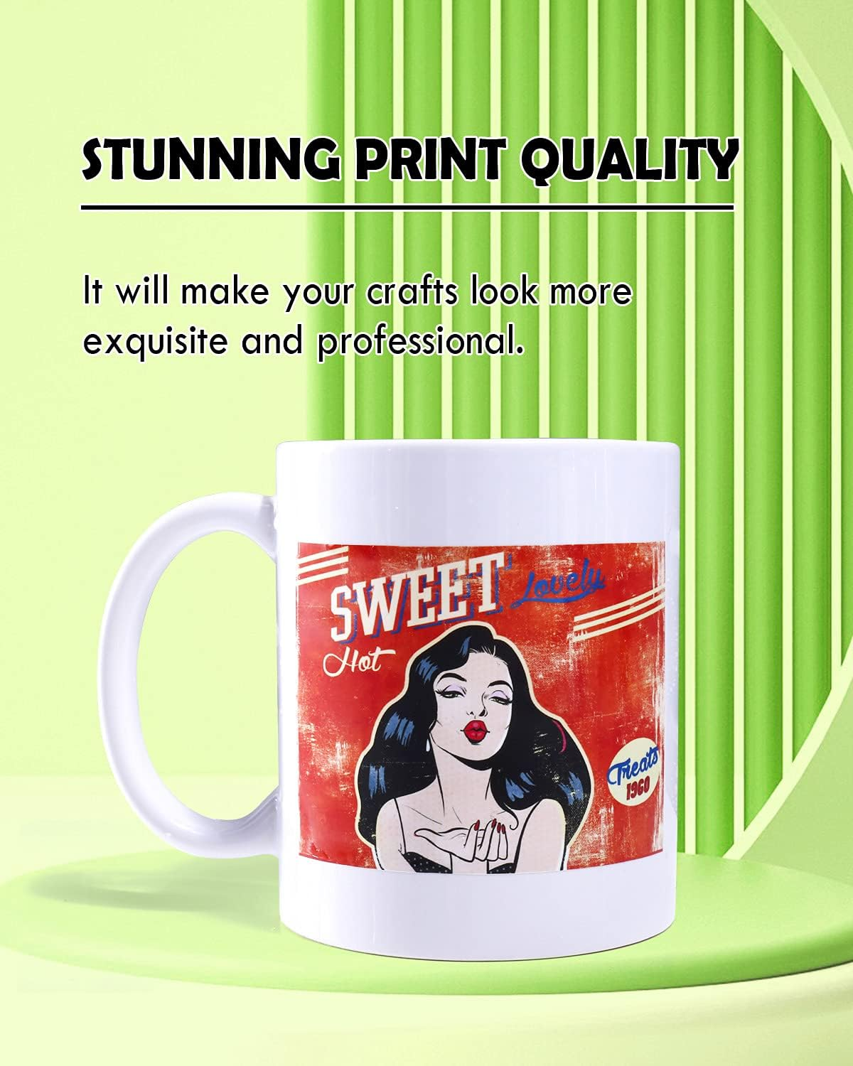 KOALA Matte Waterslide Decal Paper for INKJET & LASER Printers, No Need Spray Coating, White 8.5X11 Inch Water Slide Paper for DIY Tumbler, Mug, Nail Crafts, 5 Sheets image number 3