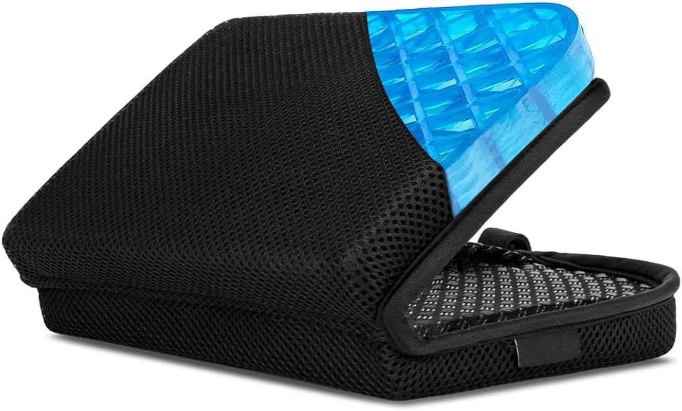 Ergo-Gel Travel Seat Cushion &ndash; Portable Airplane Seat Cushion &ndash; Gel Grid Design for Ultimate Seating Comfort &ndash; Foldable Cushions for Airplane Seats, Camping, Bleachers, Flights, Commute 1Pack image number 4