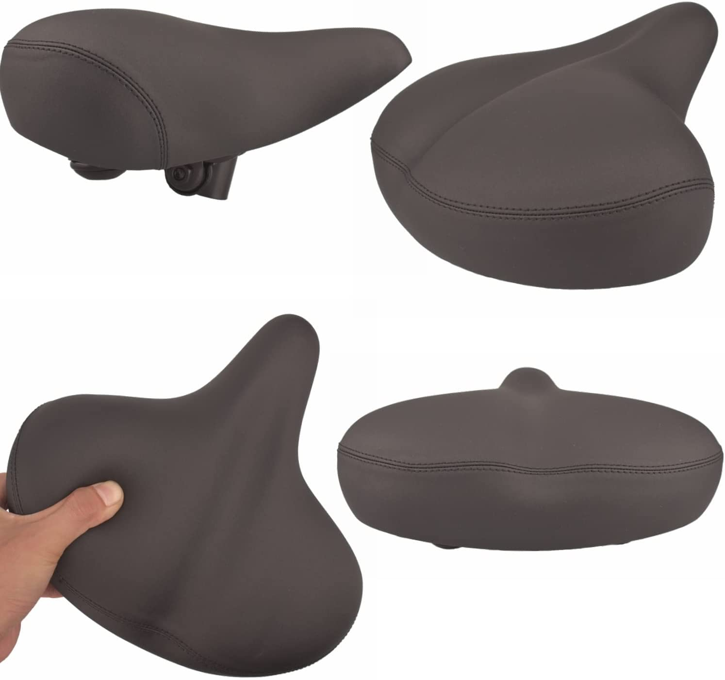 Comfortable Bike Seat Cushion for Women Men, Filled with Soft Memory Foam for Mountain and Road Exercise Bike Seat or Spin Bike Accessories Indoor Cycling Bike Waterproof Bicycle Seat