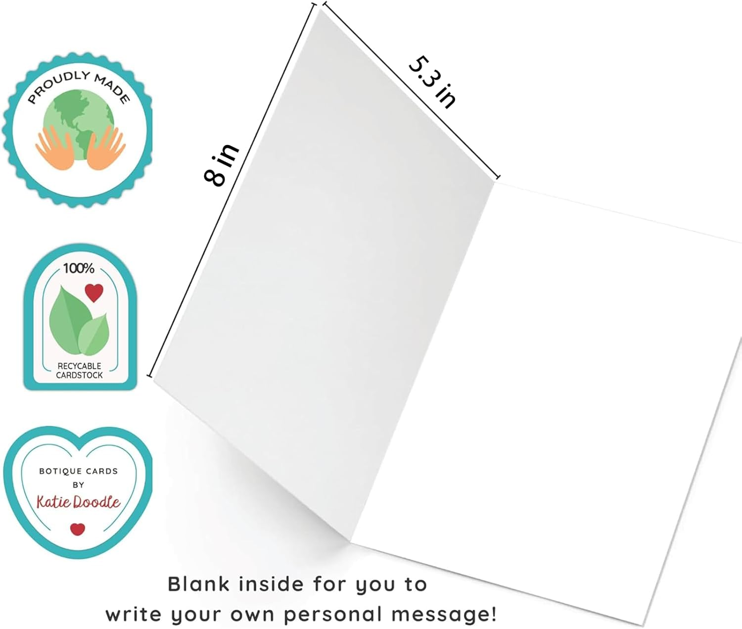 AIQIUQIU Funny Birthday Card Sausage Dog, Funny Card for Men or Women, Perfect Happy Birthday Gifts for Him, Her, Brother Sister & Best Friend- Blank Inside image number 5