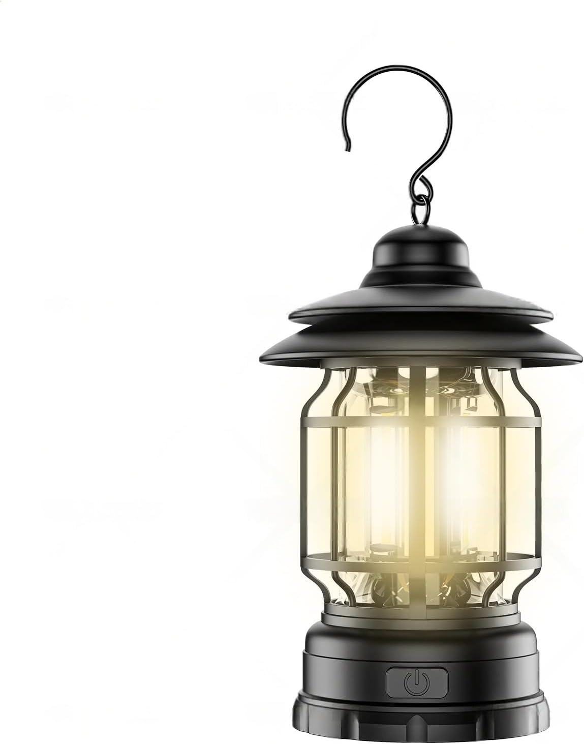 Jaelbael LED Camping Lantern - Retro Design for Camping, Hiking, Emergencies | Battery-Powered Warm Light Compact & Lightweight (Battery Not Included) image number 2