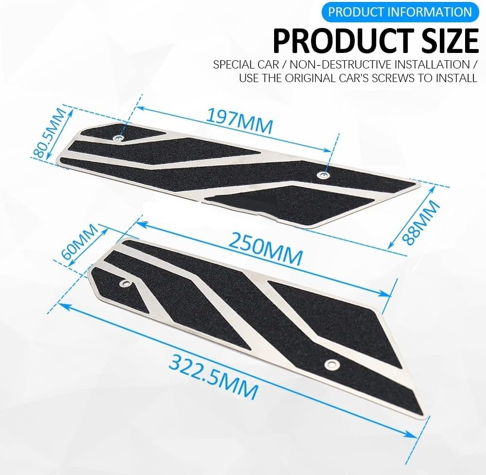 TEAUSA Motorcycle Accessories Foot Plate Motorbike Footboard Steps Foot Pegs Fit for SYM MAXSYM TL 500 Maxsym Tl500 Pedals Plate Cover image number 1