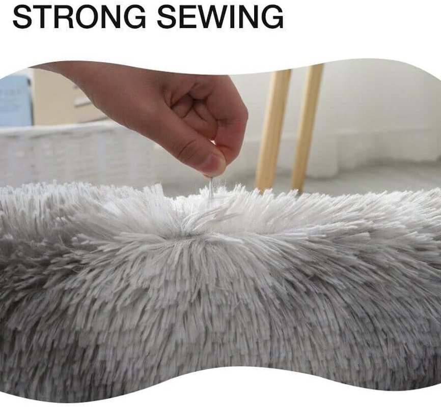 Antislip Washable 3Pc Bathroom Mat Set Fluffy Toilet Cover Pedestal Rug Bath Mat - Durable, Washable, and Comfortable - Coffee image number 6