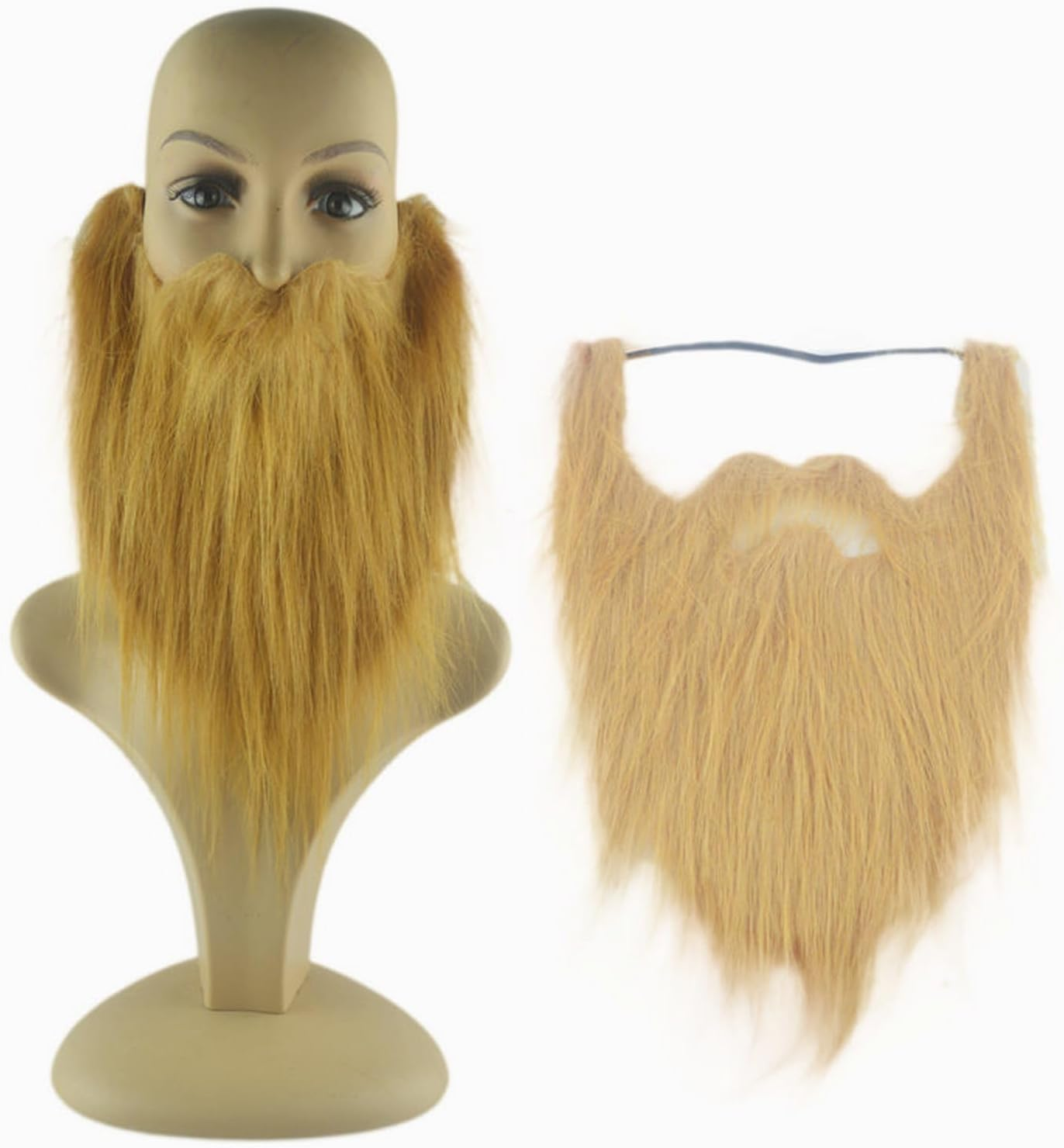 LERTREE Fake Beard Set False Fake Whiskers with Adjustable Elastic Rope Halloween Christmas Party Props Cosplay, Set of 4 ﻿ image number 4