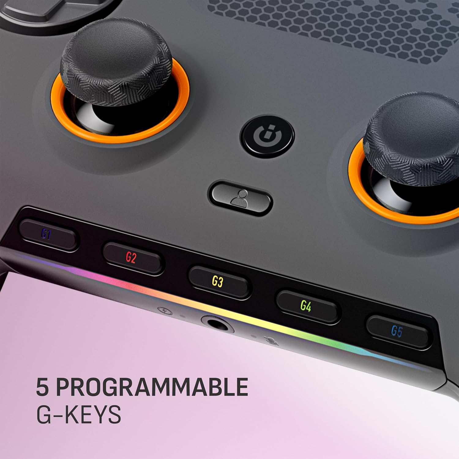 SCUF Envision PRO Wireless PC Only Gaming Controller &ndash; Anti-Drift Thumbsticks &ndash; Five Remappable G-Keys &ndash; Remappable Back Paddles &ndash; Instant Triggers &ndash; Steel Grey image number 5