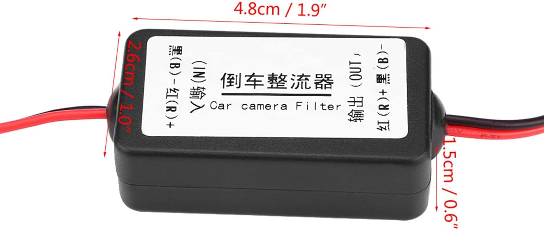 CHICIRIS Power Filter Rectifier, 12V DC Car Rearview Camera Relay Filter Rectifier Professional Manufacturing for Stable Performance for Car Rearview Camera Installation image number 3