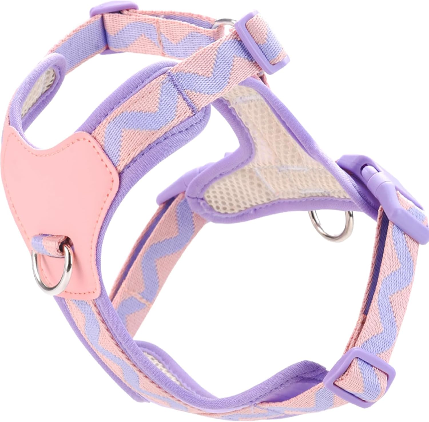 Purple Xs No Pull Dog Harness with 2 Leash Clips, Easy Walk Pet Harness Small Sized Dog, Adjustable Dog Vest Harness (Purple, XS)
