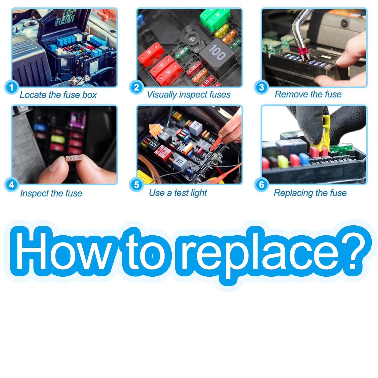 WEZCHUGHAOL 306Pcs Car Boat Truck SUV Auto Automotive Assorted Replacement Blade Fuses Standard & Mini & Low Profile Mini-2A 5A 7.5A 10A 15A 20A 25A 30A 35A with Fuse Puller Circuit Tester image number 5