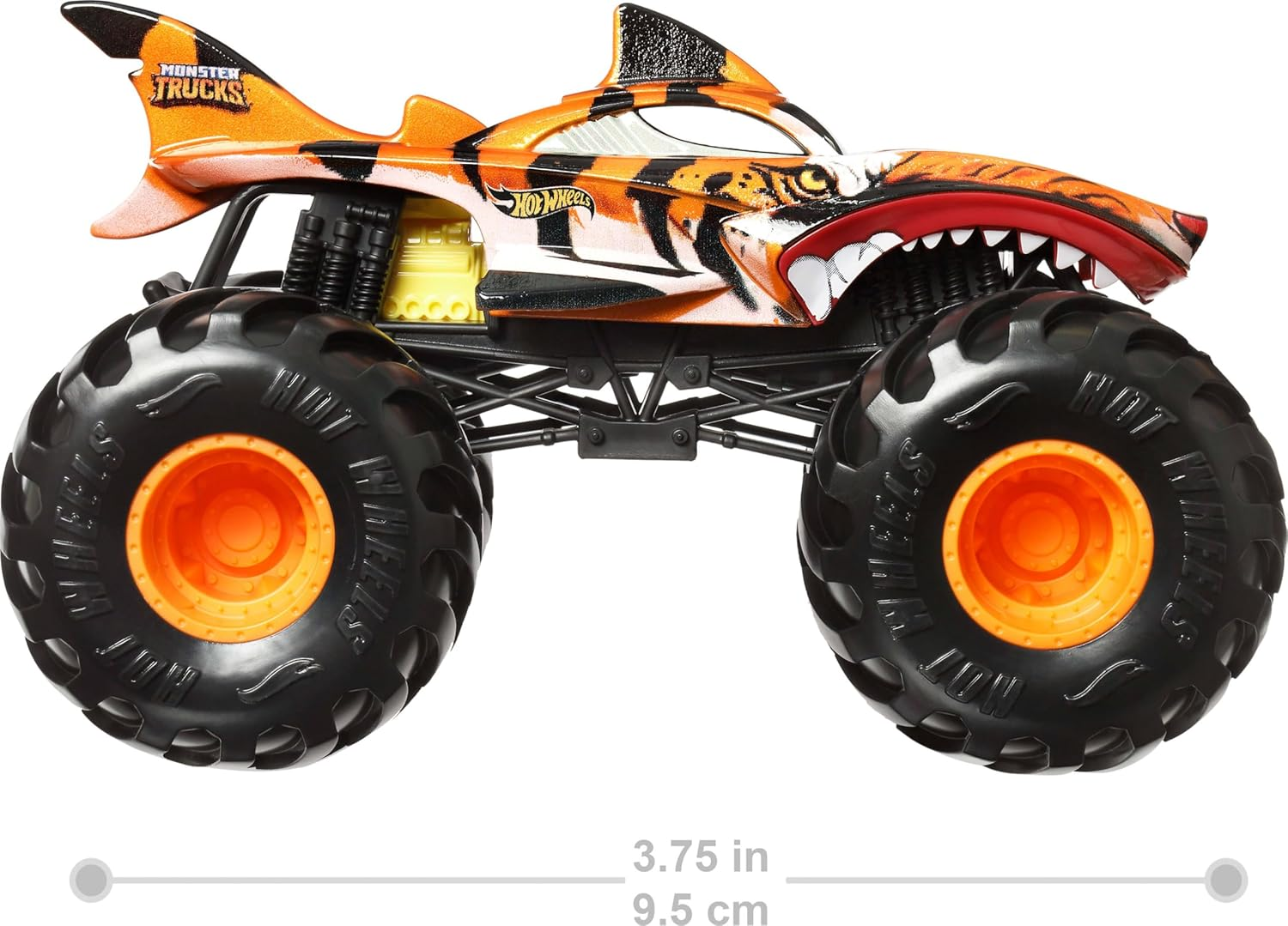 Hot Wheels Monster Trucks, Oversized Monster Truck, 1:24 Scale Die-Cast Toy Truck with Giant Wheels and Cool Designs image number 4