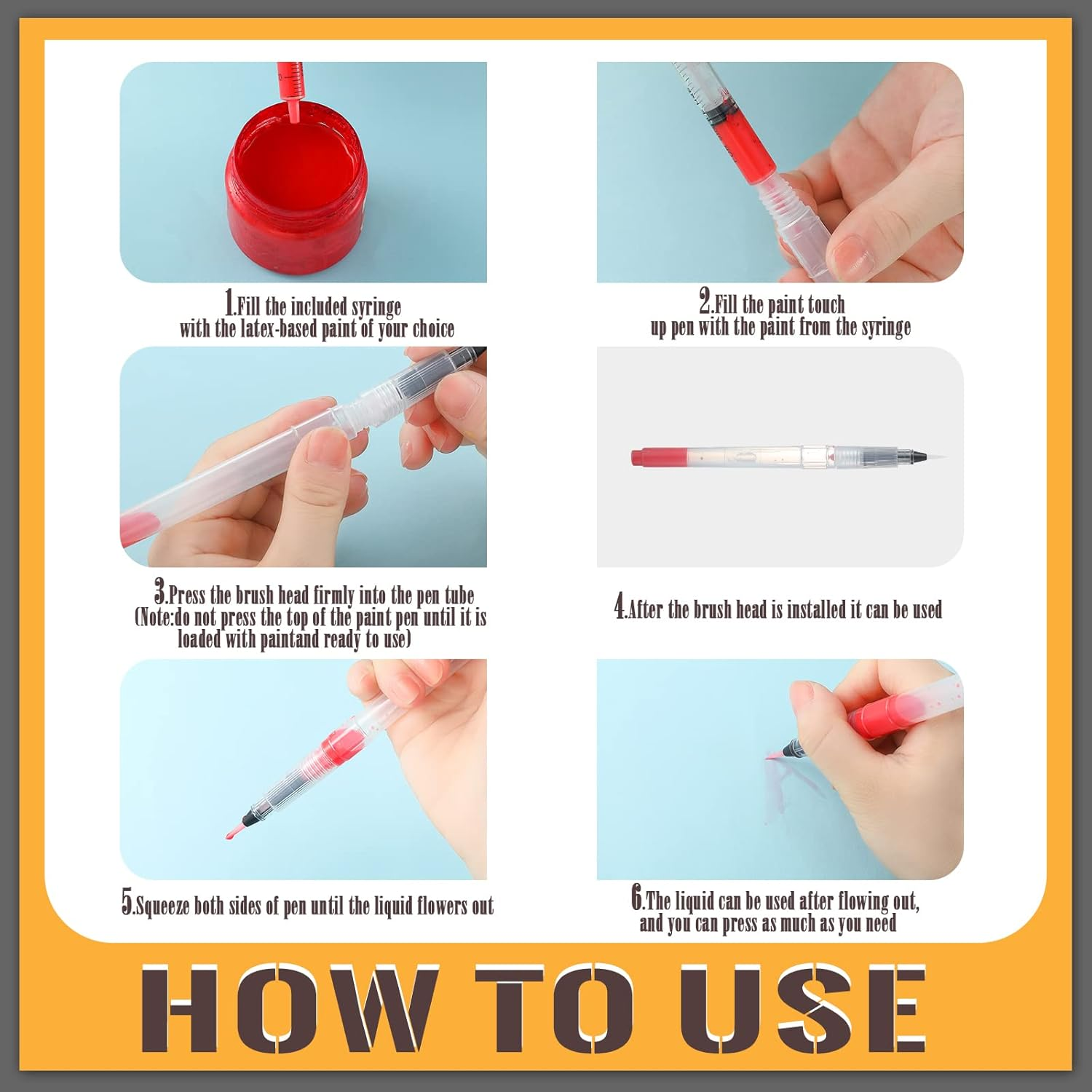 26 Pcs Touch up Paint Pen Refillable Wall Repair Kit Fillable Paint Brush Pens for Interior Paint Touch Ups to Drywall, Cabinets Furniture Store House Paint, Wall Paint with Scraper and Sponge image number 2