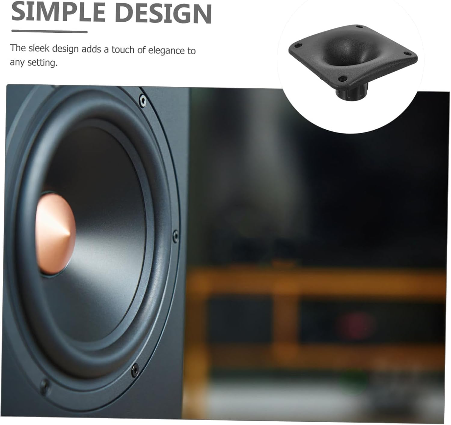 Parliky 120X120Mm Black Horn Tweeter Speaker Audio Loudspeaker for Stage Performance Outdoor Portable Horn Speaker with Screwed Mount Professional Performance Audio Accessory image number 3