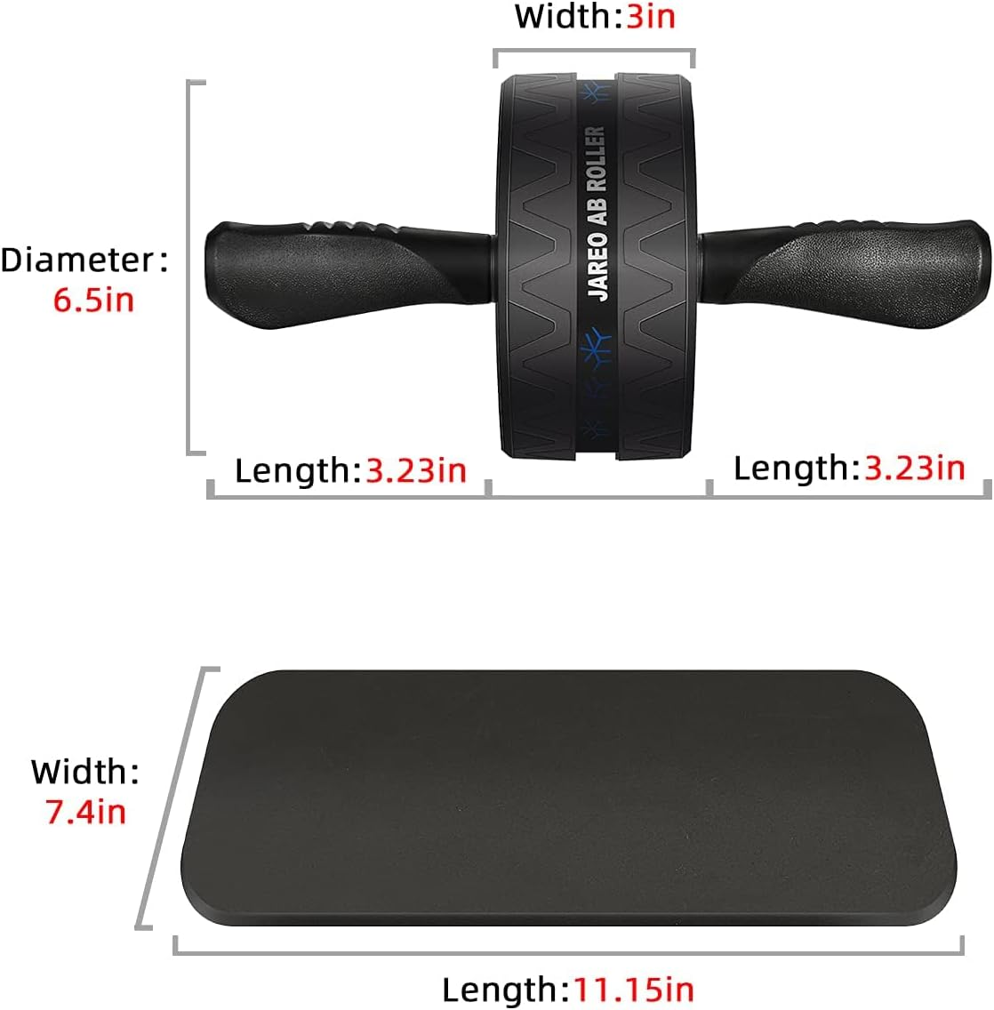 Psiven Ab Roller Wheel, Abs Workout Equipment for Abdominal Core Strength Training, Home Gym Fitness Equipment for Core Workout with Knee Pad, Exercise Wheel for Men and Women image number 1