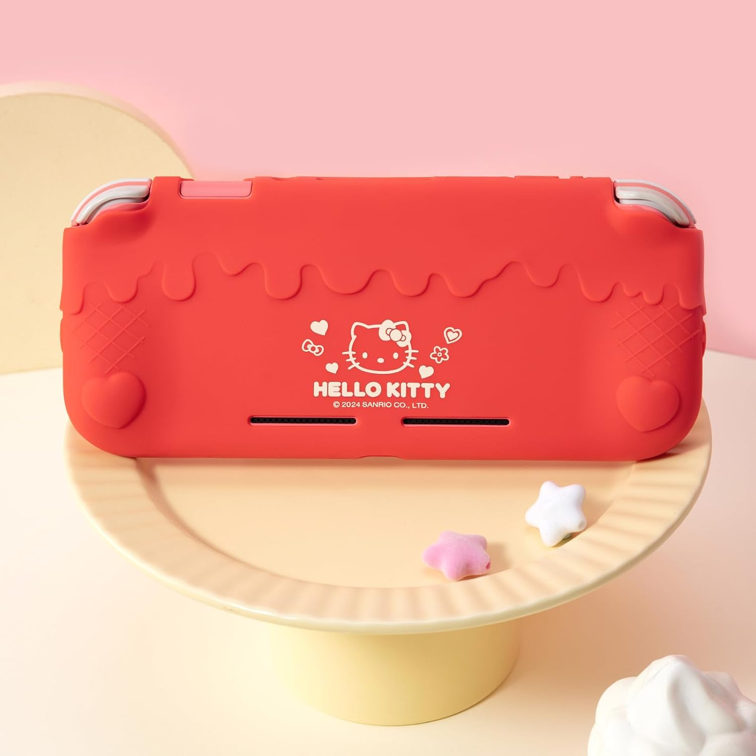 Protective Case for Switch Lite,Anti-Scratch Protective Shell,Soft Silicone Cover Case for Switch Lite 2019 with 2 Thumb Grip Caps (Red) image number 3