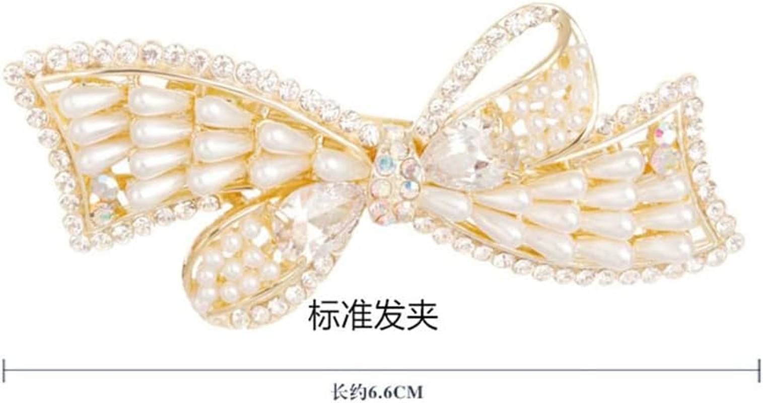 Crystal Hair Accessories,Clips Hairpins,Clip Plate,Hairpin Hair Accessories Head Trim Clip Spring Clip Handmade Non-Slip Orange Town Girl (Color : A, Size : 6.6 * 3.4Cm) image number 2