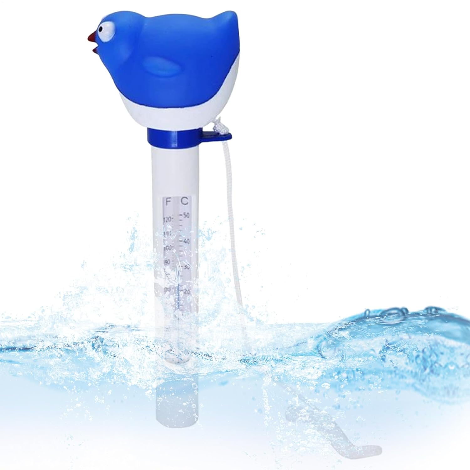 Floating Water Gauge | Baby Floating Hot Water Temperature Meter,Easy Read Portable Monitor with String Waterproof Bathtub Accessories for Swimming Ponds Aquarium