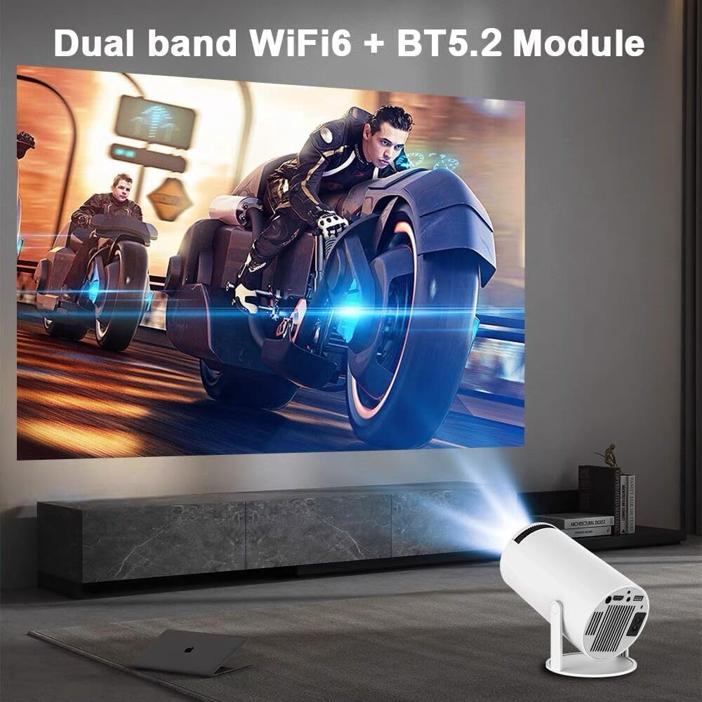 Mini Portable Projector 4K Wifi 6 BT 5.2 Upgraded Portable Projector Full HD Supported for Phone/Pc/Tv/Hdmi /PS5 /Laptop Auto Keystone Home Theater 180&deg; Rotation [Built-In App] image number 3