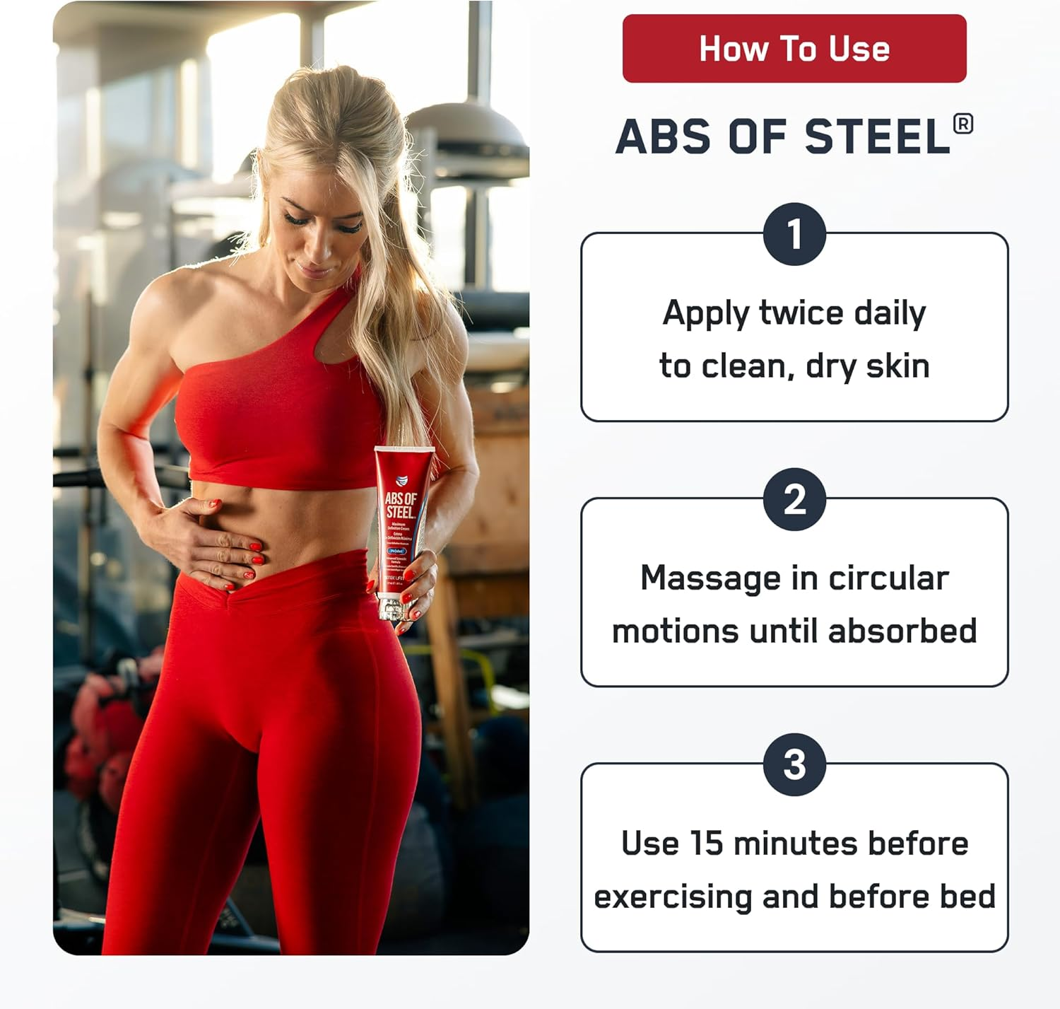 Steelfit Abs of Steel Maximum Defination Cream with 5% Coaxel 8 Fl Oz (273Ml).
