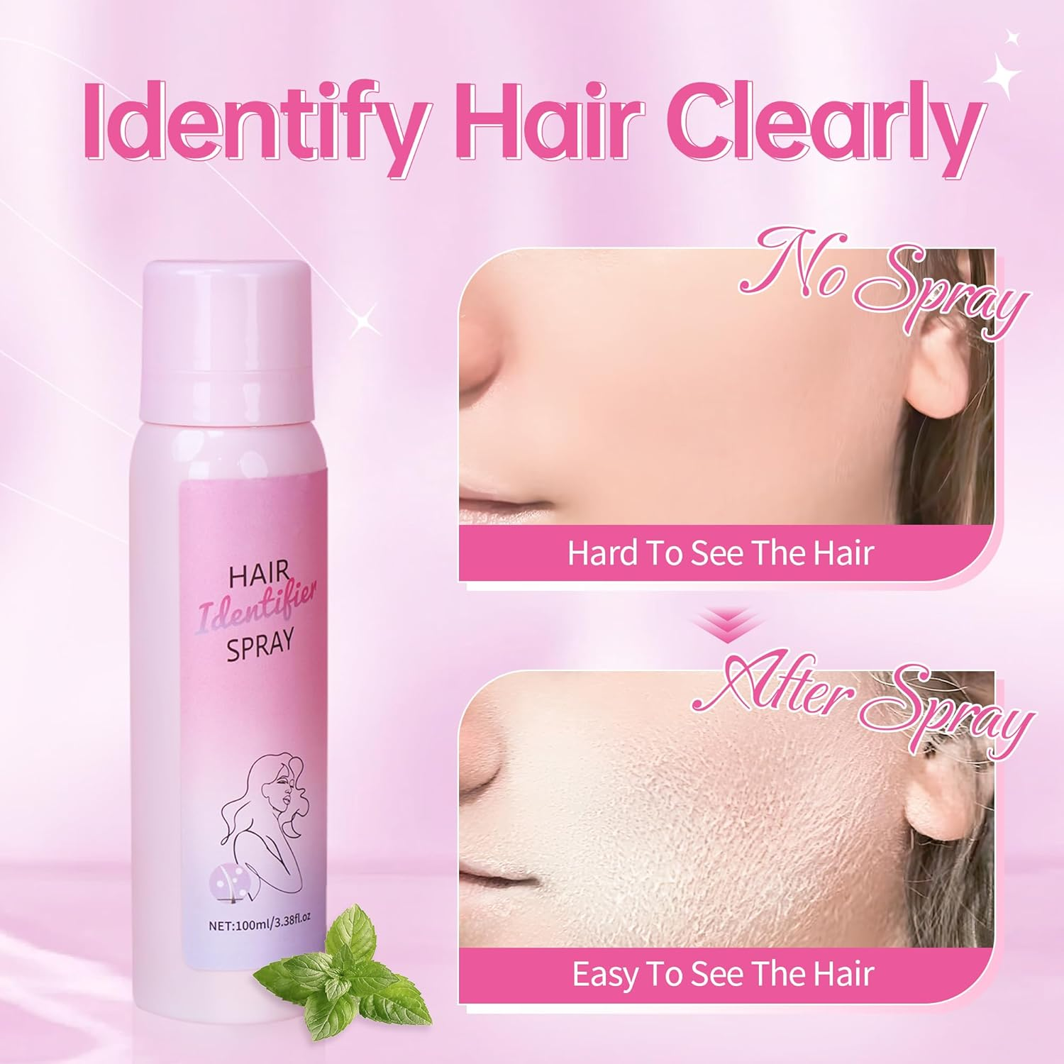 100Ml Hair Identifier Spray for Face Shaving, 100Ml with 5 Face Razor, Skin Body Hair Identifier Facial Spray Comfortable Grip Shavers and Dermaplaning Spray Set image number 6