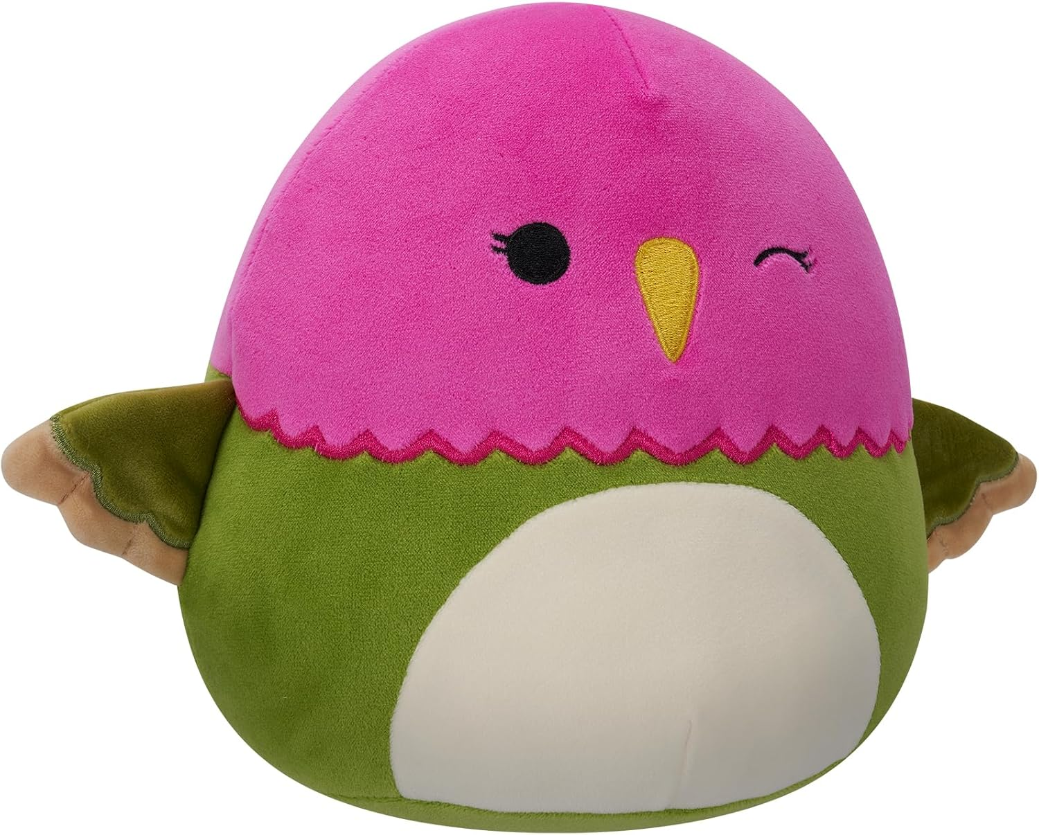 Squishmallows SQCR05380 7.5-Inch-Na'Lma the Pink and Green Winking Hummingbird, Multicolour image number 2