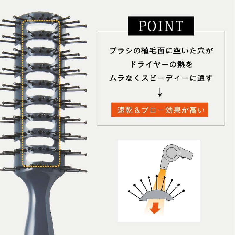 Vess Industrial VP-80 Ceramic Styling Brush, Made in Japan, Hair Brush image number 2