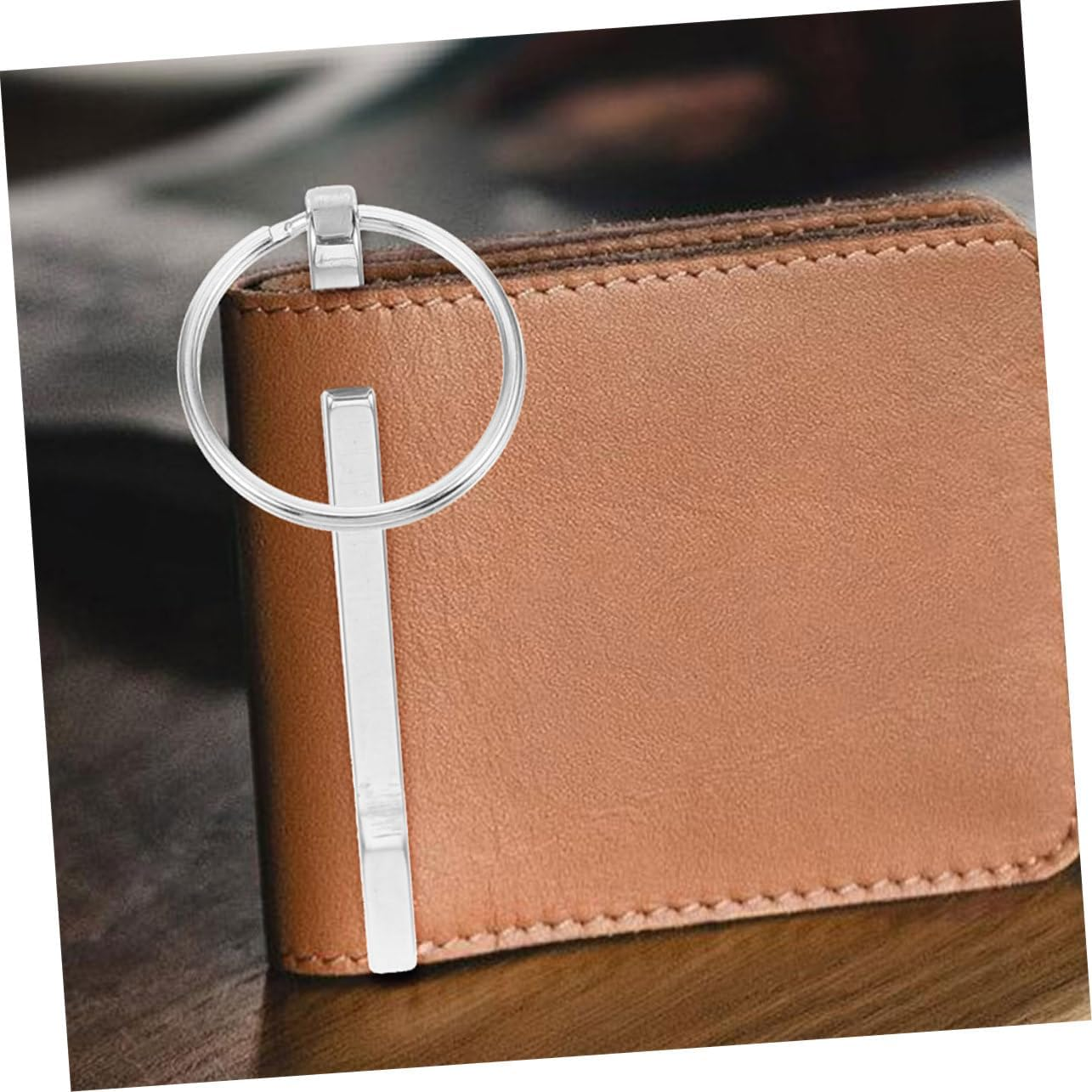 Anneome Stainless Steel Carabiner Key Chains Outdoor Multi-Use Keychain Carabiner Money Clip Compact Wallet Clip image number 1