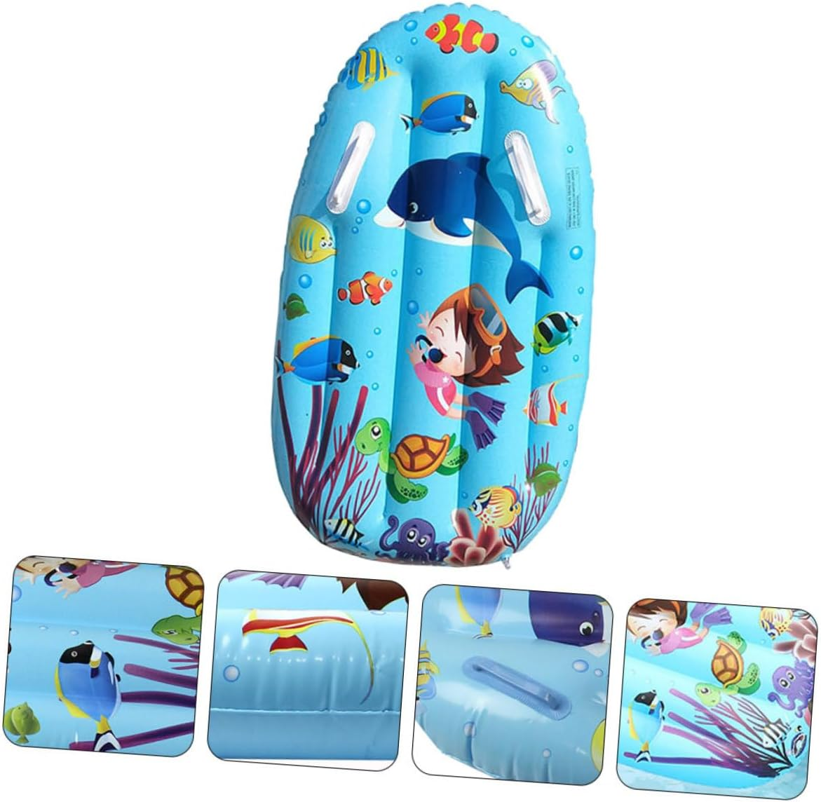 HANABASS 1Pc Inflatable Floating Swimming Board Surfboard for Boys and Girls Safe Floating Pad Handles for Pools Lakes and Beaches Swimming Toy image number 1