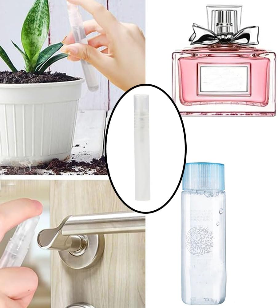 Armastuse 10 Pack 10Ml Mini Plastic Spray Bottle Empty, Fine Mist Refillable Mini Perfume Bottle, Perfume Atomizer, Small Sample Containers, Plastic Portable Travel Bottle image number 2