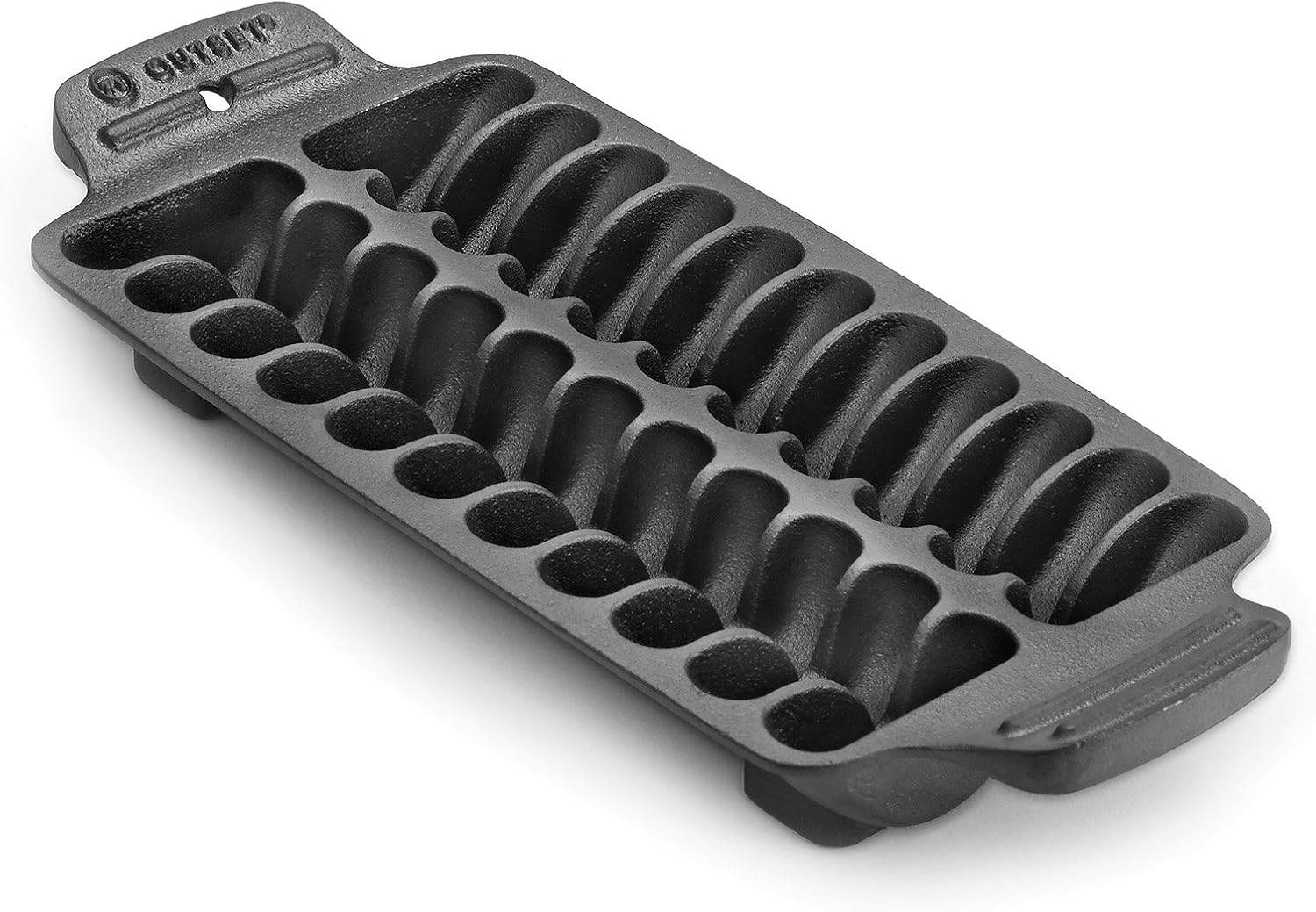 Outset 76375 Shrimp Cast Iron Grill and Serving Pan, Black