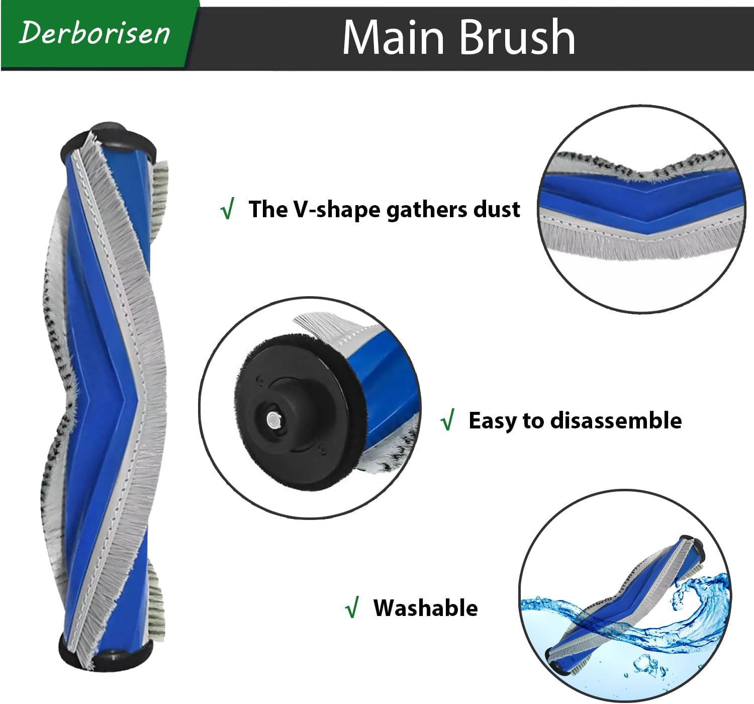 14 Pcs Replacement Parts for ECOVACS DEEBOT N20 N20 Plus,N20 PRO plus Vacuum Cleaner Accessories Kit, 1 Roller Brushes 4 Side Brushes 2 Filter 4 Mop Pads 1 Cleaning Brush image number 5