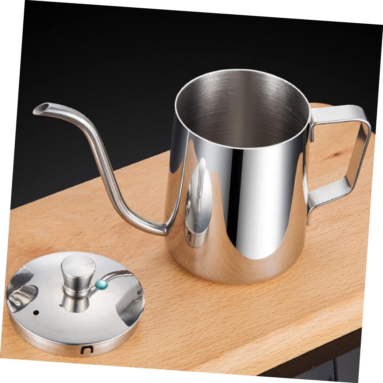 TEHAUX Stainless Steel Coffee Pot Kettle Mini Coffee Maker for Home Cold Brew Tea Kettle image number 3