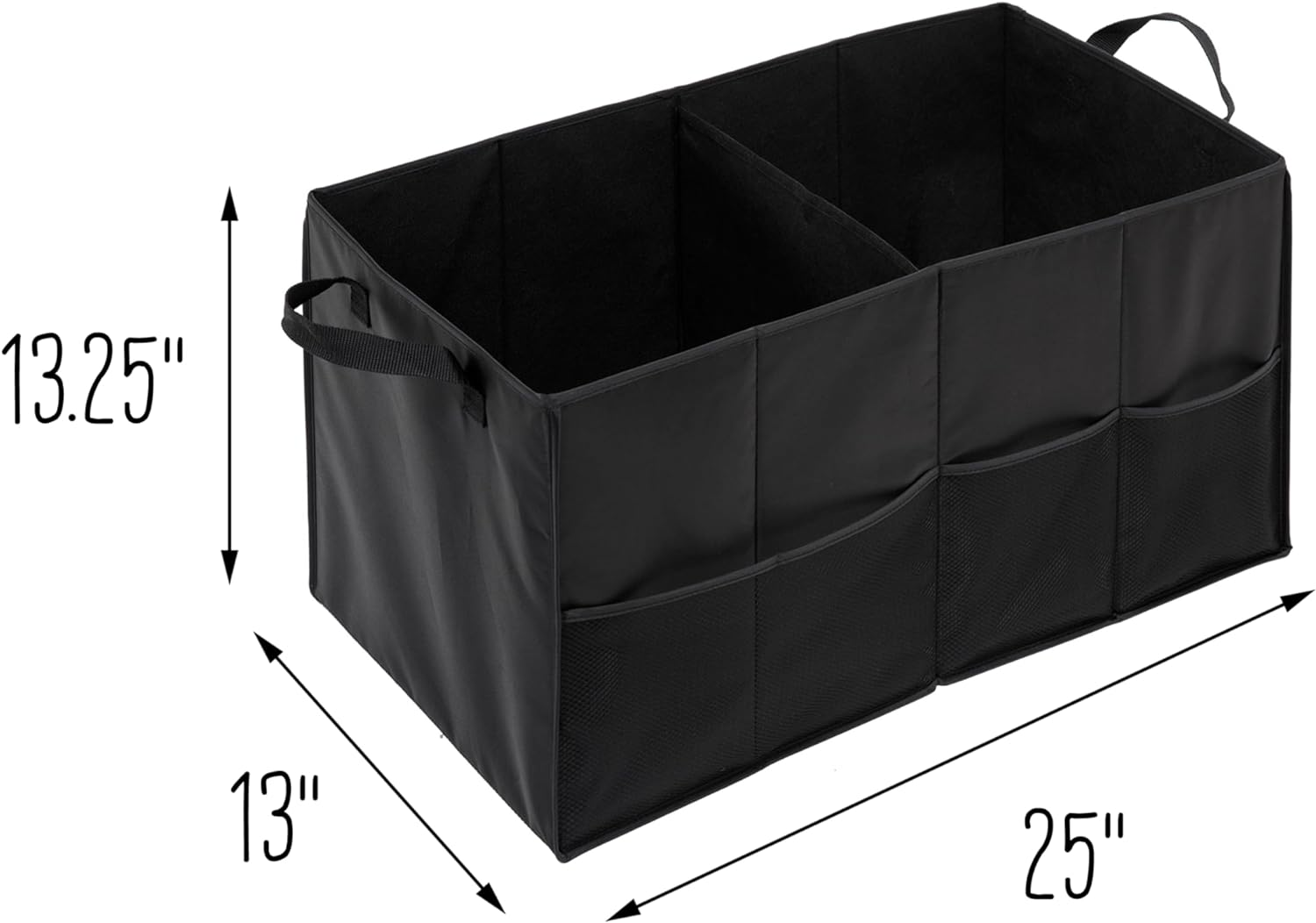 Honey-Can-Do SFT-01166 Black Folding Trunk Organizer, Black image number 3