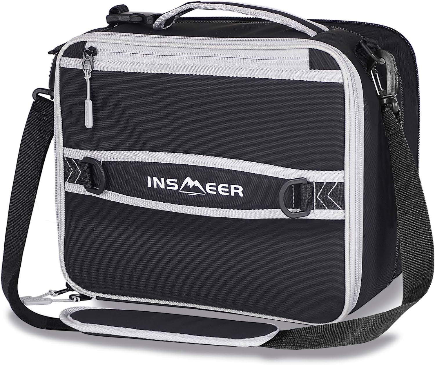 INSMEER Insulated 16L Expandable Lunch Bag, Insulated Lunch Box Cooler Bag with Shoulder Strap &ndash; Lunch Bag for Men, Work, Office & Picnic image number 4
