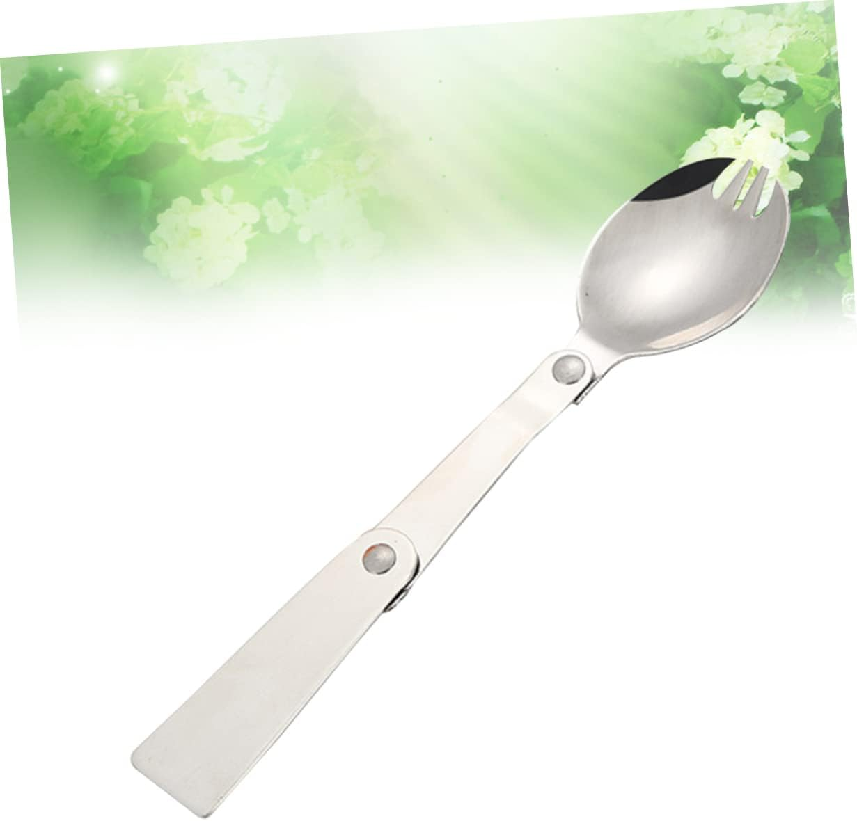 BESPORTBLE Stainless Steel Foldable Spoon Cutlery Travel Picnic Outdoor Activities Portable Tableware Camping Accessories image number 5