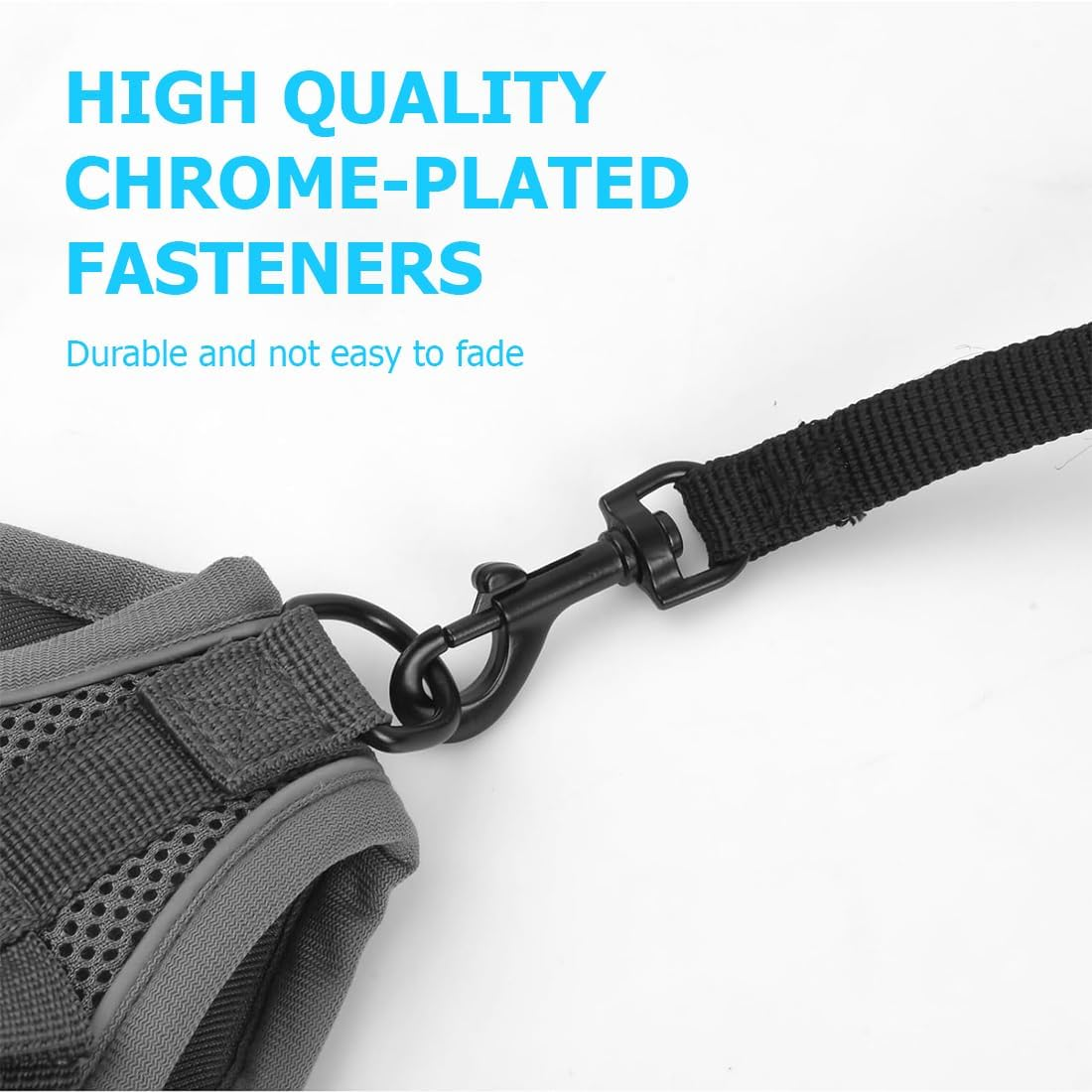 JYNVO Cat Harness with Lead, Escape Proof, Adjustable Cat Chest Harness with Reflective Stripes and Breathable Mesh Fabric for Nighttime, Safe, Comfortable for Cats, Kittens, Puppies (Grey-M) image number 1