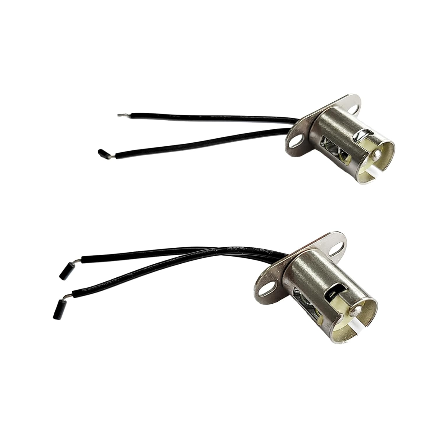 Augeny 2PCS Car Light Bulb Socket, BAY15D LED Bulb Light Lamp Socket Adapter, 1157 Light Bulb Socket Holder with Wire Connector, Automotive LED Bulb Socket for Car Truck (Short Bracket)