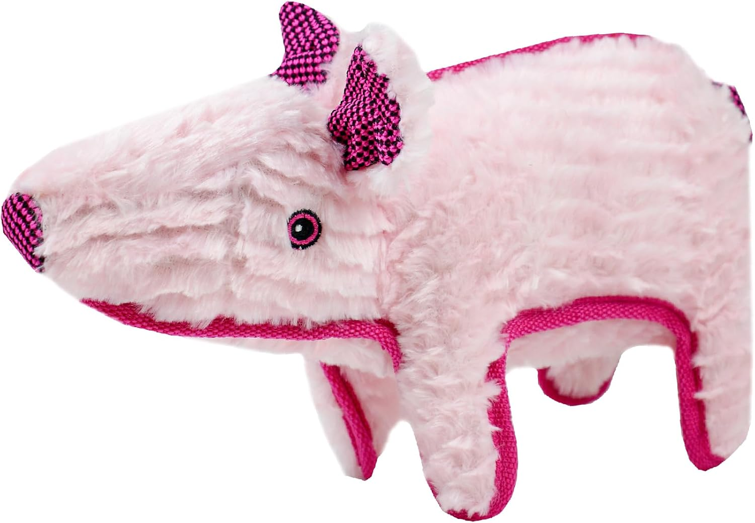 Ruff Play Extra Tuff Plush Pig Dog Toy, Large, Pink - Dog Teething Toy, Chew Toys, Extremely Durable, for Aggressive Chewers, Extra Tough Dog Toys, Aids Dogs Dental Health