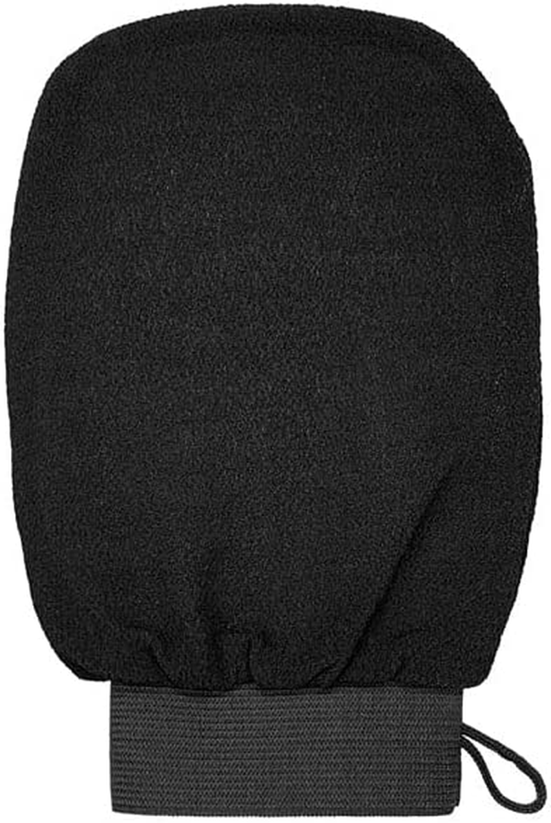 1Pcs Exfoliating Mitt,Exfoliating Gloves，Body and Face Scrub, Remove Dead Skins and Impurities,Viscose Silk Material Exfoliating Glove for for Bath, Smoother and Healthier Skin (BLACK)