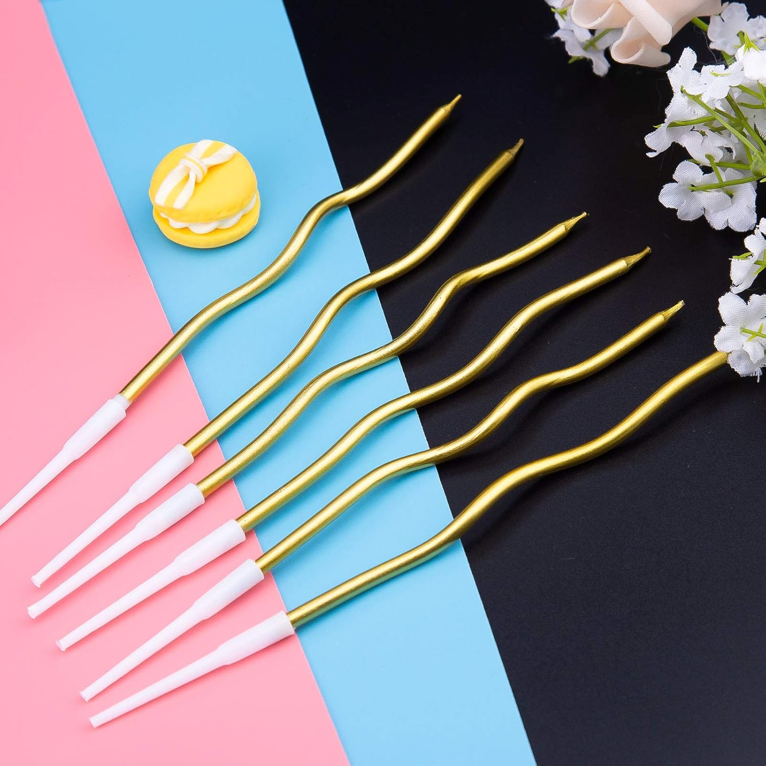 Luter Birthday Candles Cupcake Candles for Birthday Wedding Party Decoration (Gold) - Gold image number 4