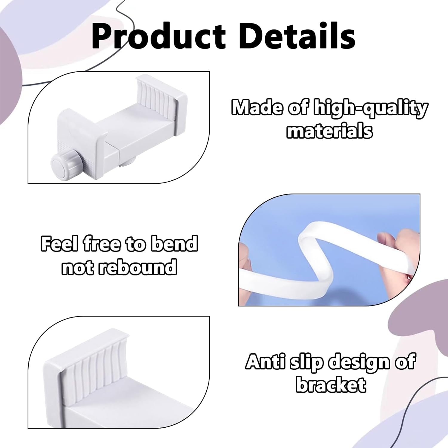 Ruinous Baby Monitor Mount, Universal Compatible with Infant Optics DXR-8, Arlo, Vtech, Motorola, ANMEATE, Portable & Travel-Friendly, Sturdy & Safe, Perfect Viewing Angle