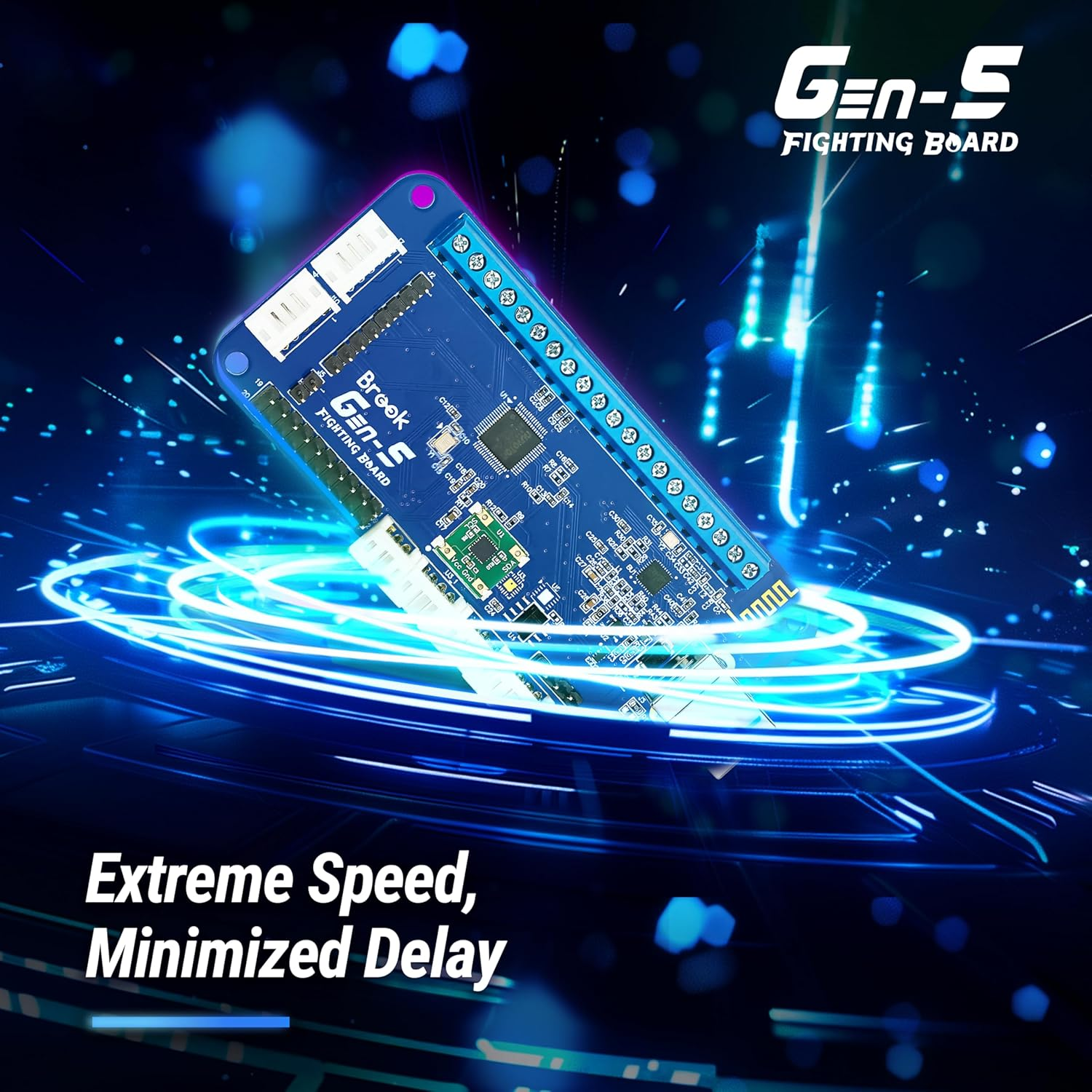 Brook Gaming GEN 5 Fighting Board with RGB Sticker &ndash; Multi-Platform Support for PS5, PS4, Switch, Switch 2 & PC &ndash; Ultra-Fast Input for Competitive Play【Exclusive Version】 image number 1