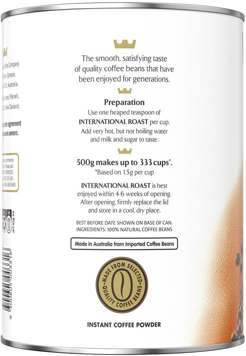 International Roast Instant Coffee 500 G image number 2