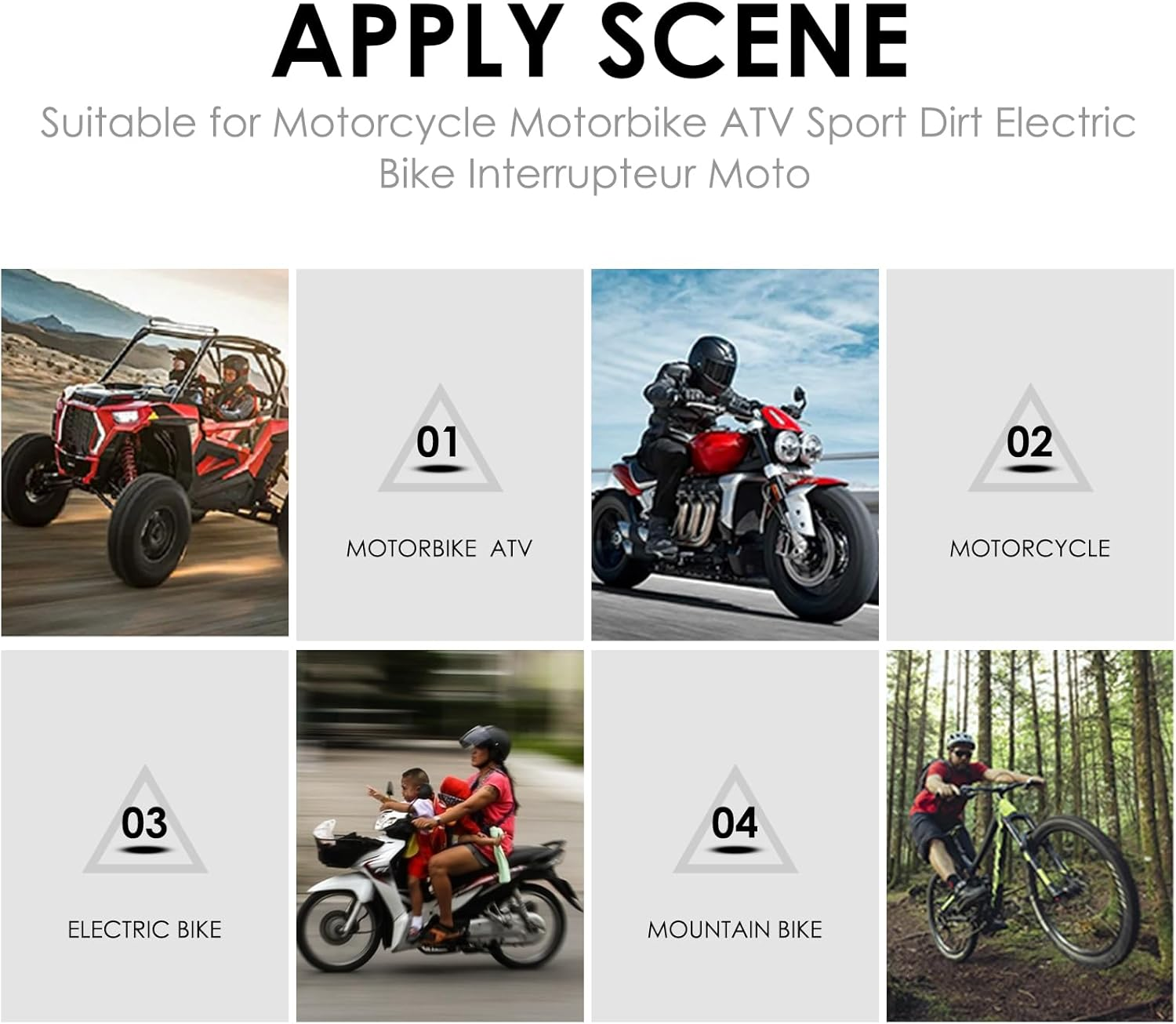 7/8" Universal Handlebar Bar Risers Motorcycle Bar Clamps 7/8" Bar for Motorbike Pit Dirt Bikes Black Riser Height 38Mm (1.5 "), 18Mm (0.71") Backward or Forward image number 1