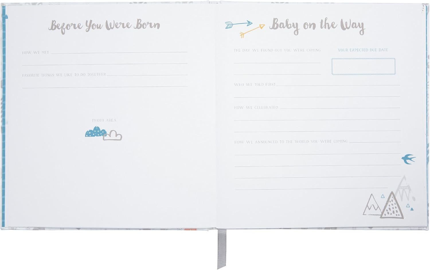 C.R. Gibson Little Man Perfect-Bound Memory Book for Newborn and Baby Boys, 9.5" X 10" image number 1