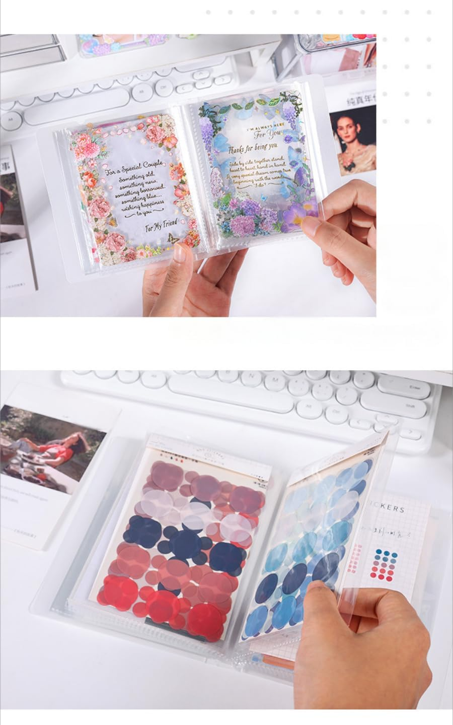 LORJE 1Pc Small Photo Album 4X6 Inch Small Photo Albums with Clear Covers - Each Holds 40 Photos.