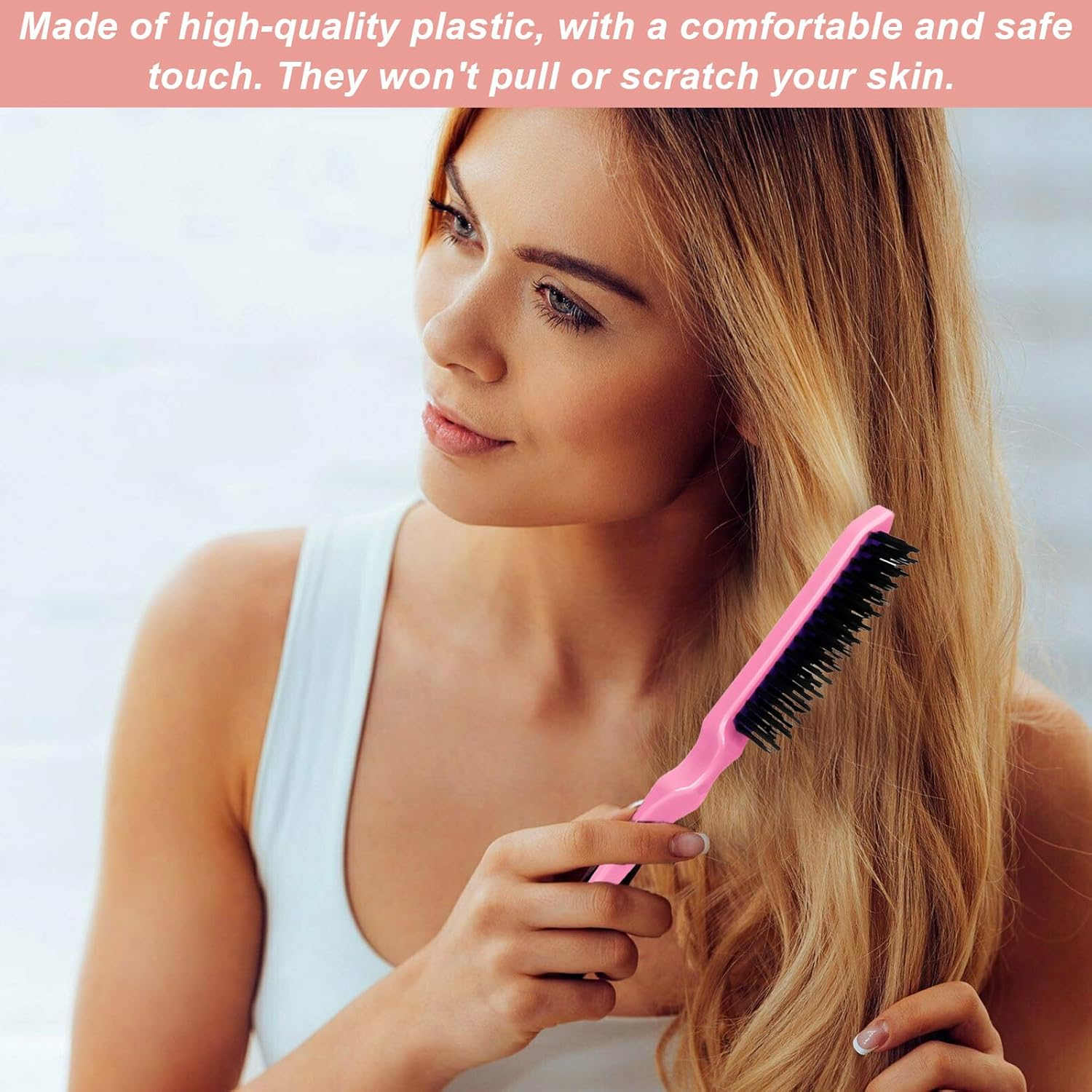3Pcs Hair Brush,Slick Back Brush for Hair Can Care for Female Children Hair,Bristle Hair Brush Used to Remove Hair and Debris