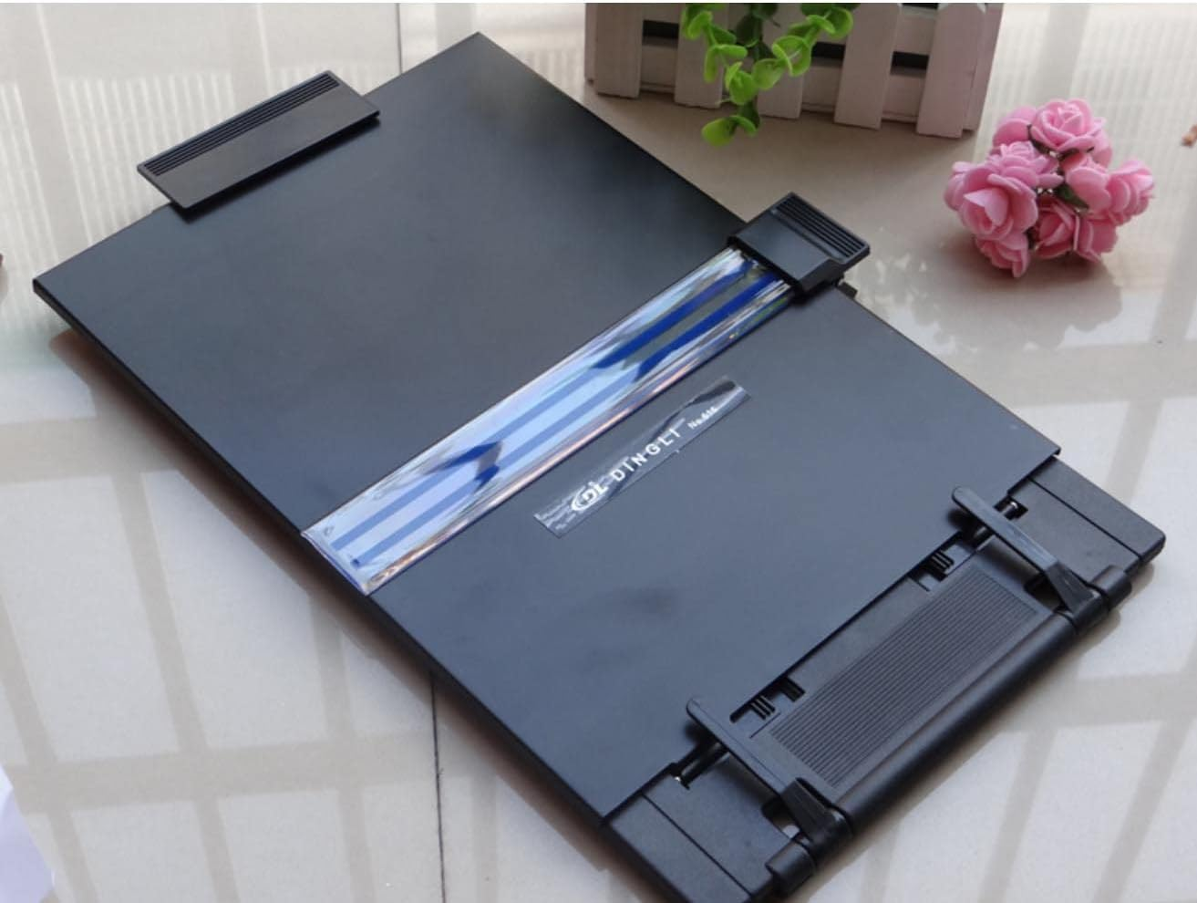 Portable Adjustable Book Document Reading Desk Holder Steel Stand - Protrait image number 1