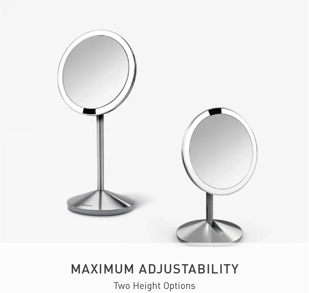 Simplehuman 5 Inch Sensor Mirror, Lighted Makeup Mirror, 10X Magnification - Brushed image number 2