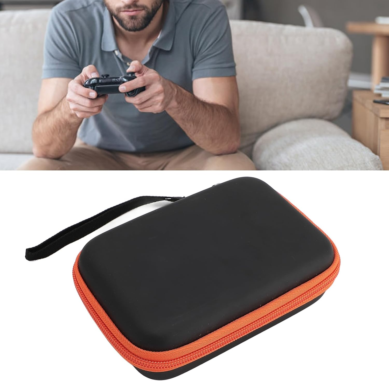 Large Capacity Mesh Bag, Water Resistant, Shockproof, Hard Case for R36S RG35XX RG353V Game Player, Portable Game Console Travel Case image number 2